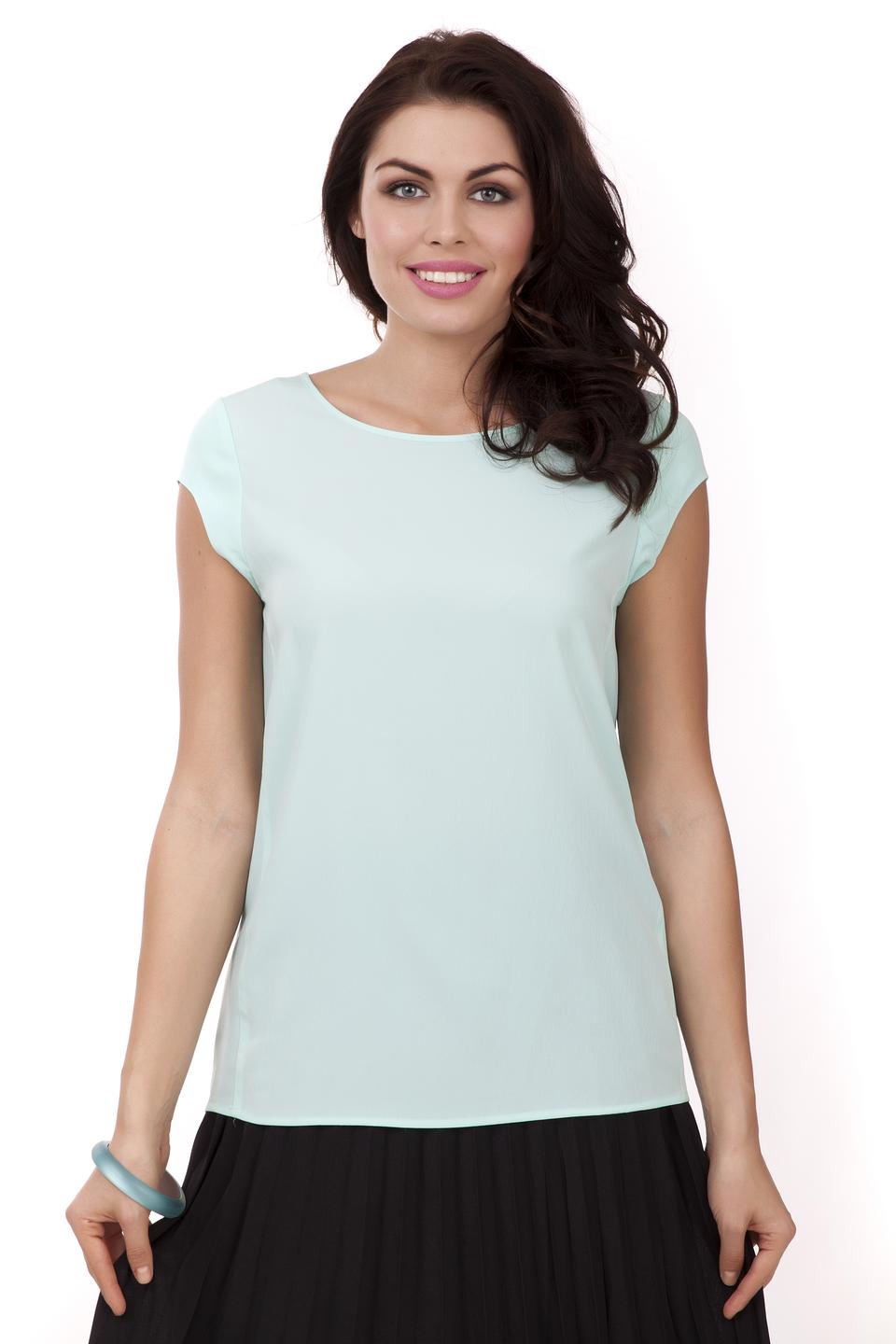 Блуза Pezzo мятного цвета с золотой молнией