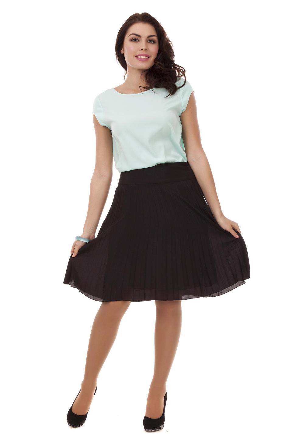 Блуза Pezzo мятного цвета с золотой молнией