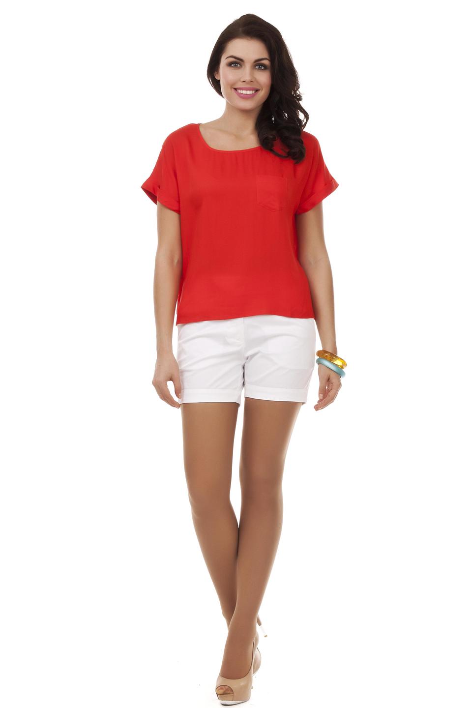 Блуза Pezzo красная с карманом