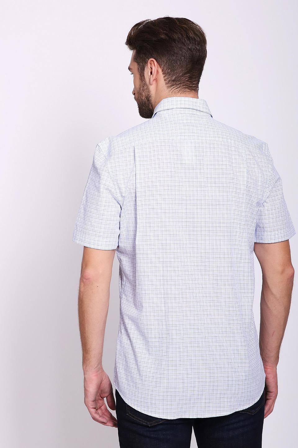 Рубашка Pezzo в клетку голубая
