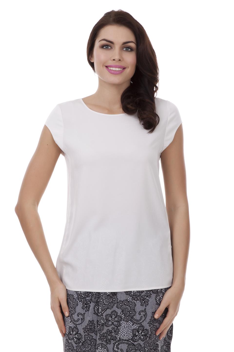 Блуза Pezzo белая с коротким рукавом