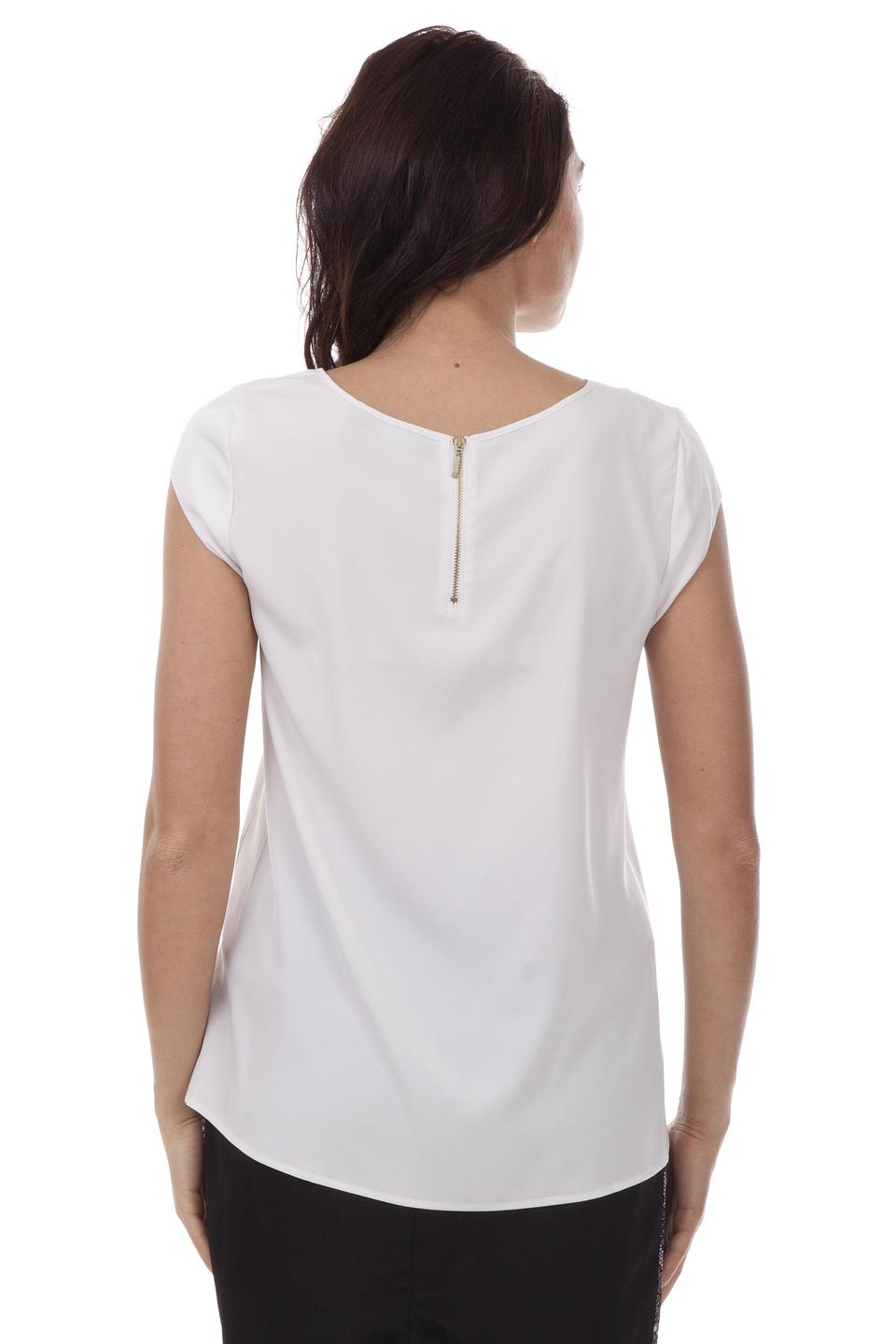 Блуза Pezzo белая с коротким рукавом