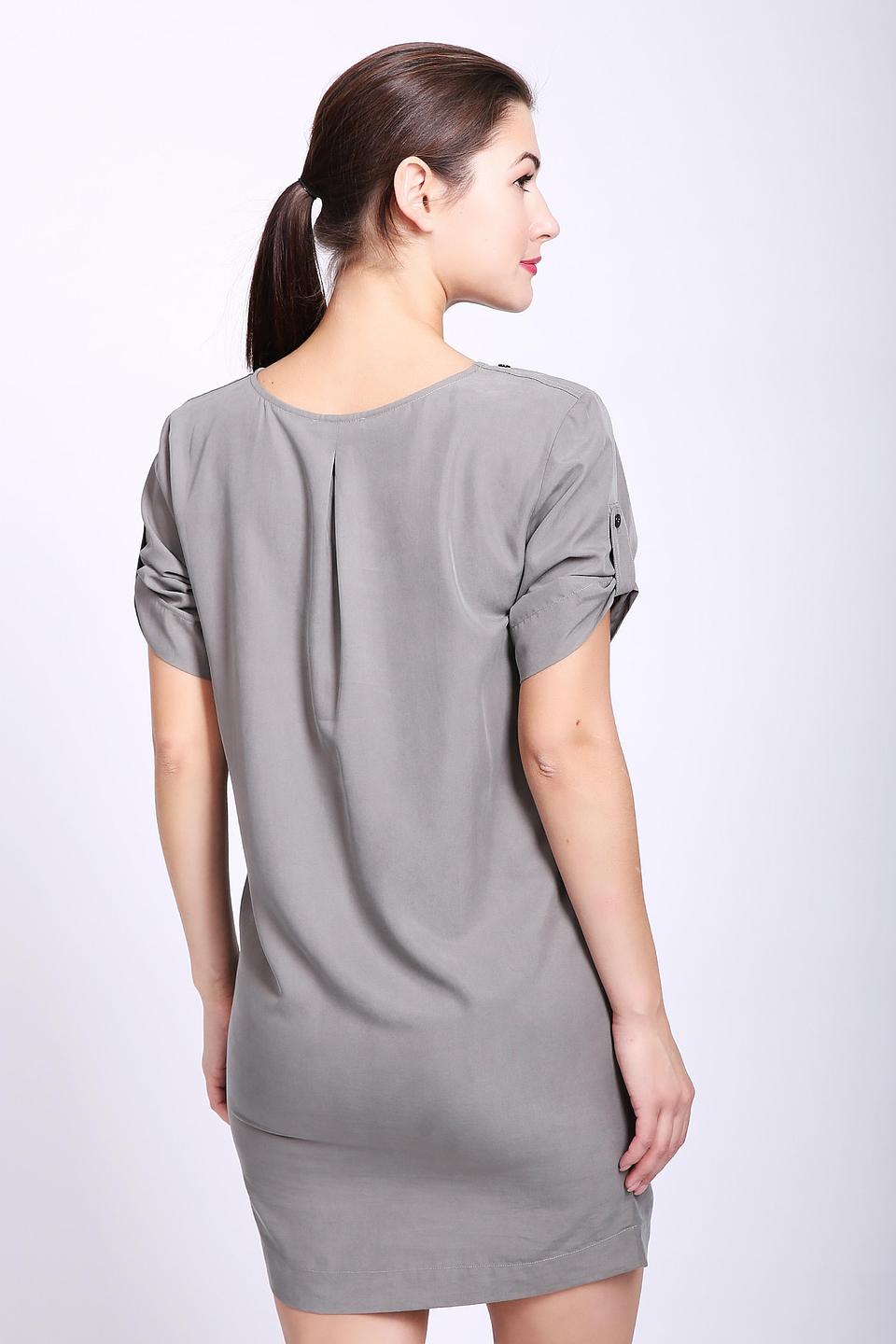 Платье Pezzo серое с молнией