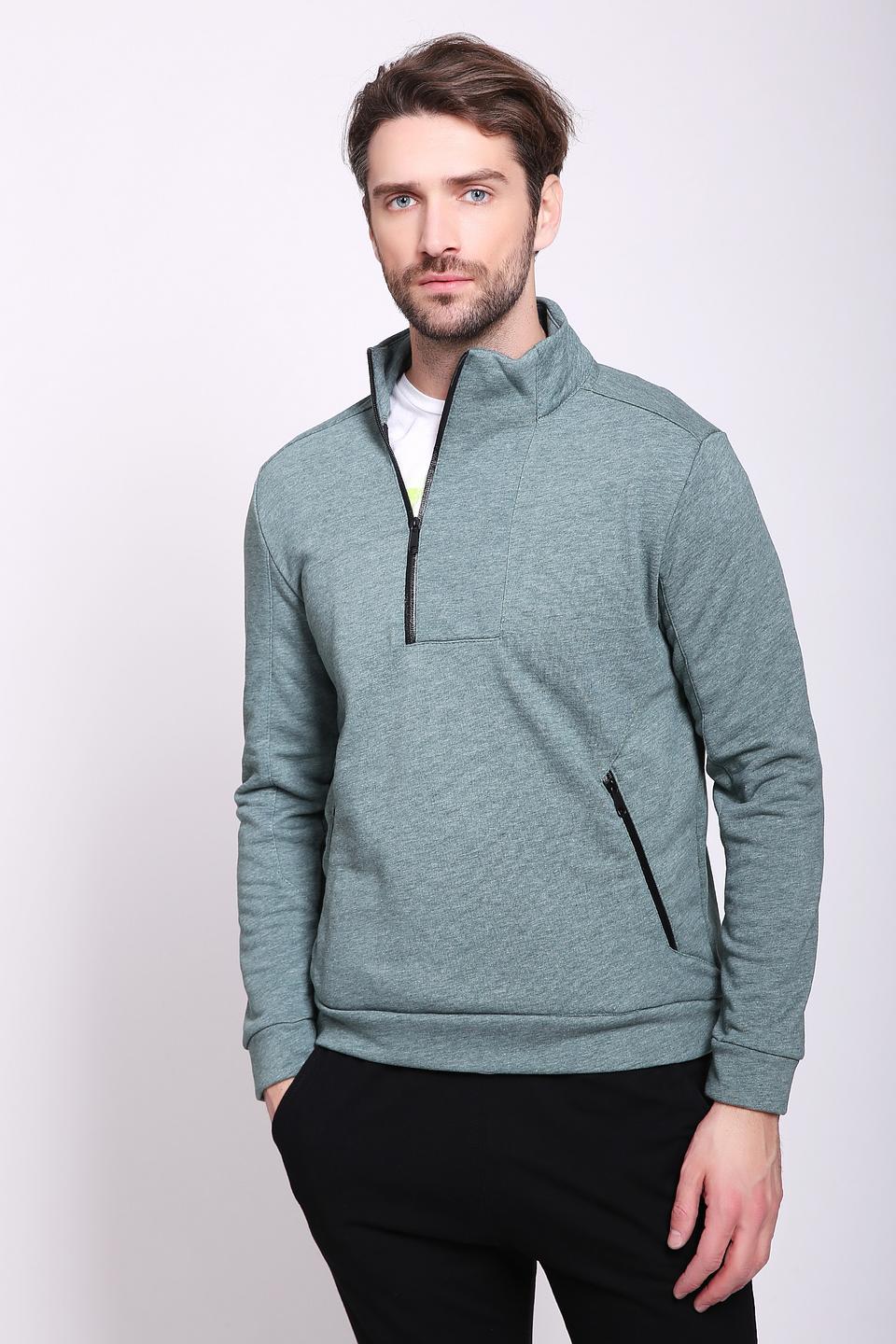 Толстовка D.S. на молнии серая