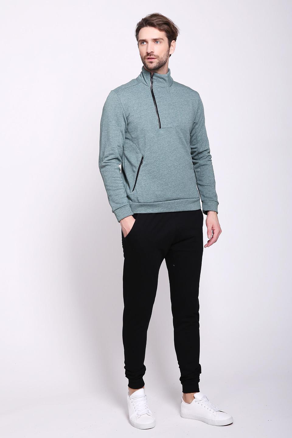 Толстовка D.S. на молнии серая