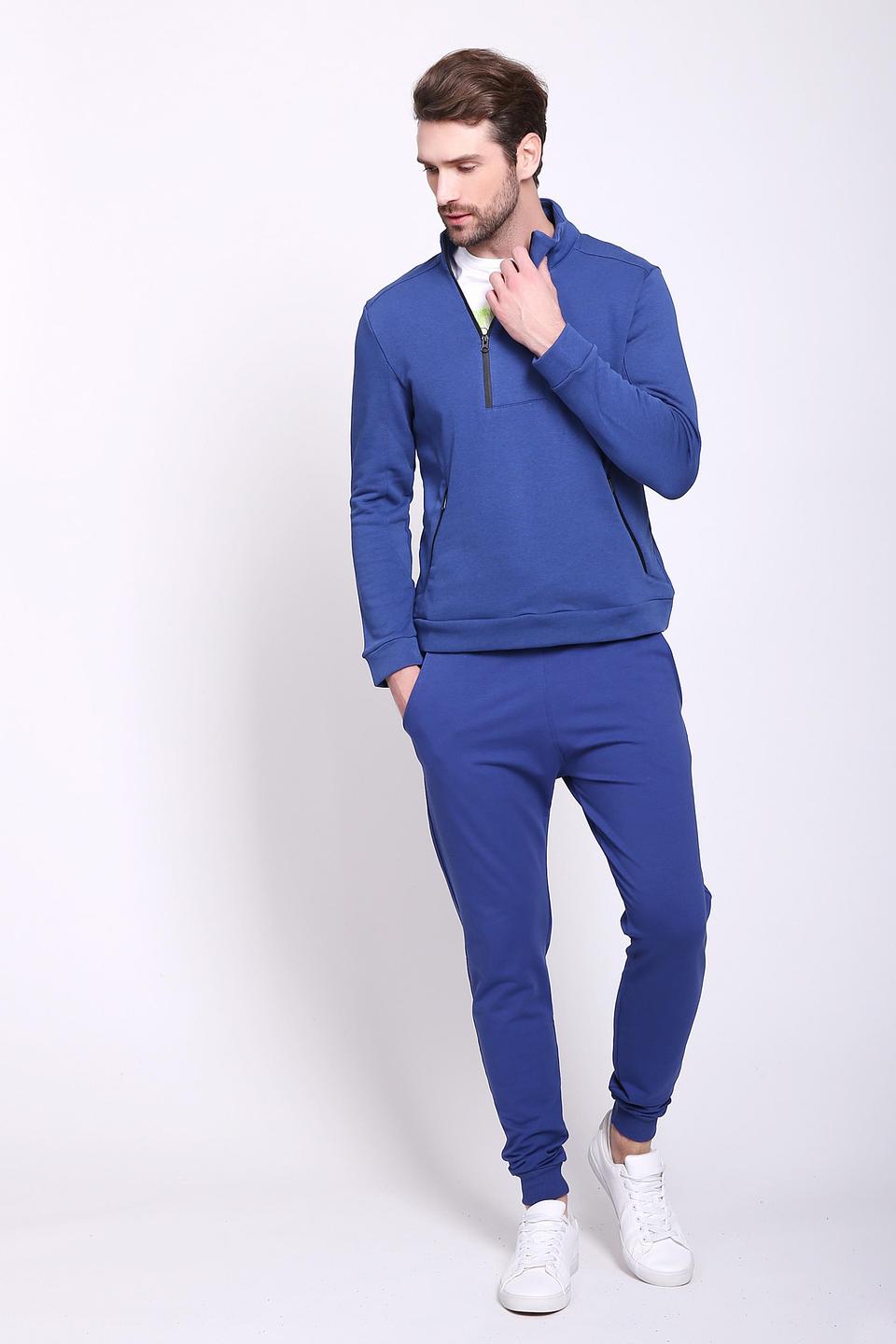 Толстовка D.S. на молнии синяя