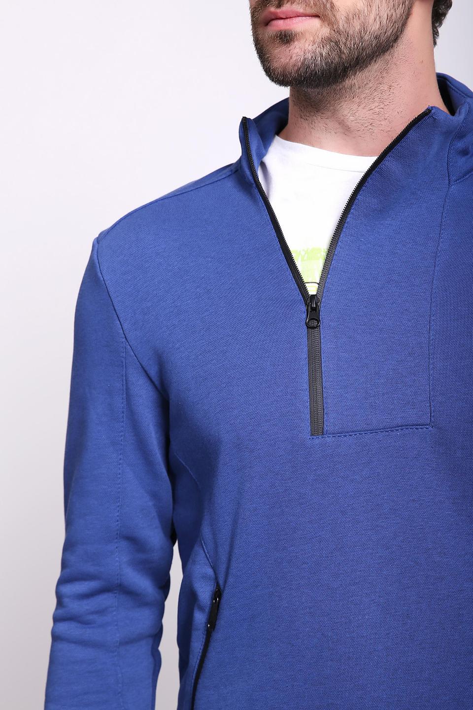 Толстовка D.S. на молнии синяя