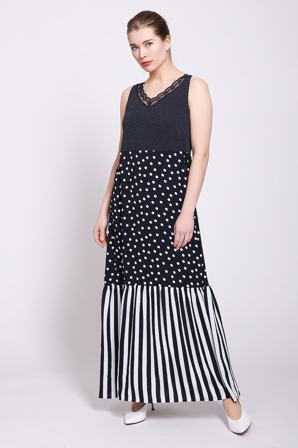 Платье Just Valeri в горошек и полоску