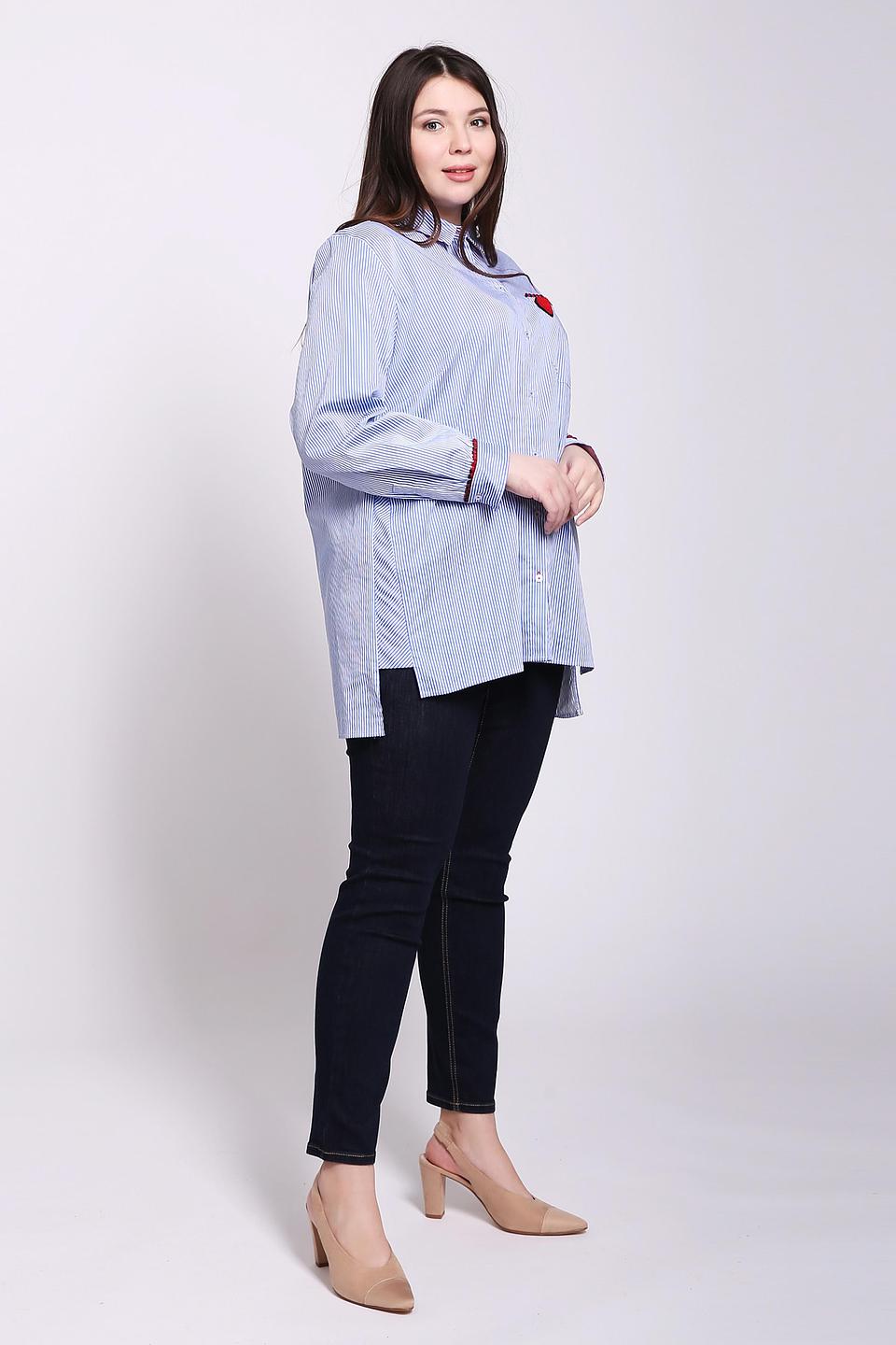 Рубашка Frapp в полоску с сердцем