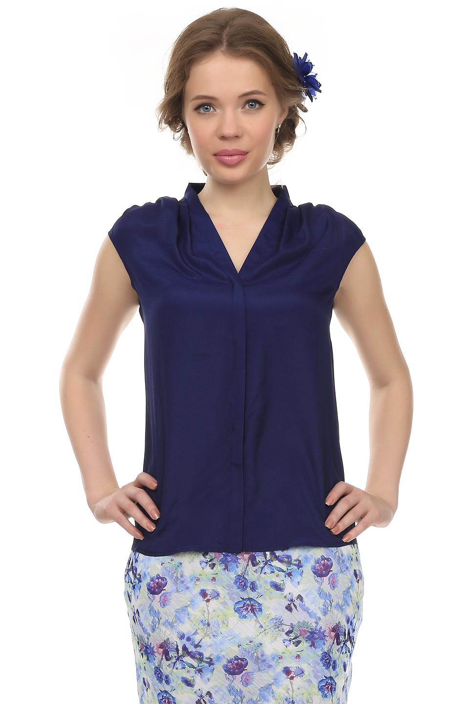 Блуза Just Valeri синего цвета