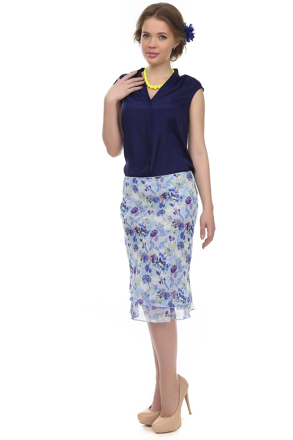 Блуза Just Valeri синего цвета