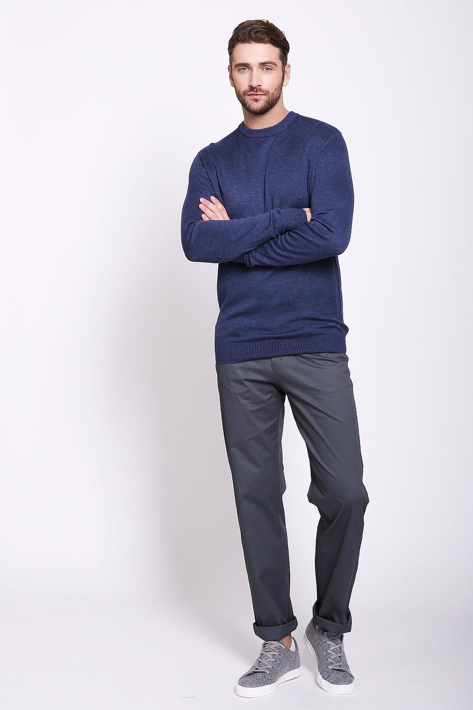 Пуловер Pezzo синий меланж