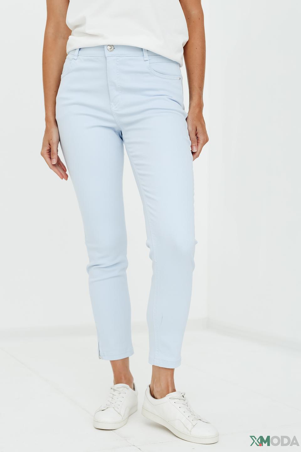 Капри Gardeur голубые с молнией