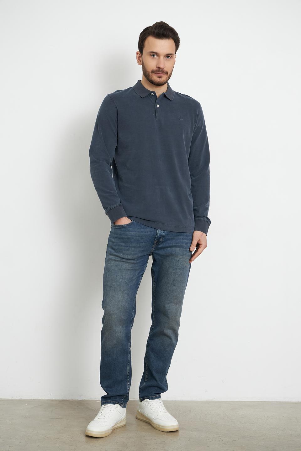 Поло Marc O Polo с длинным рукавом, тёмно-синий