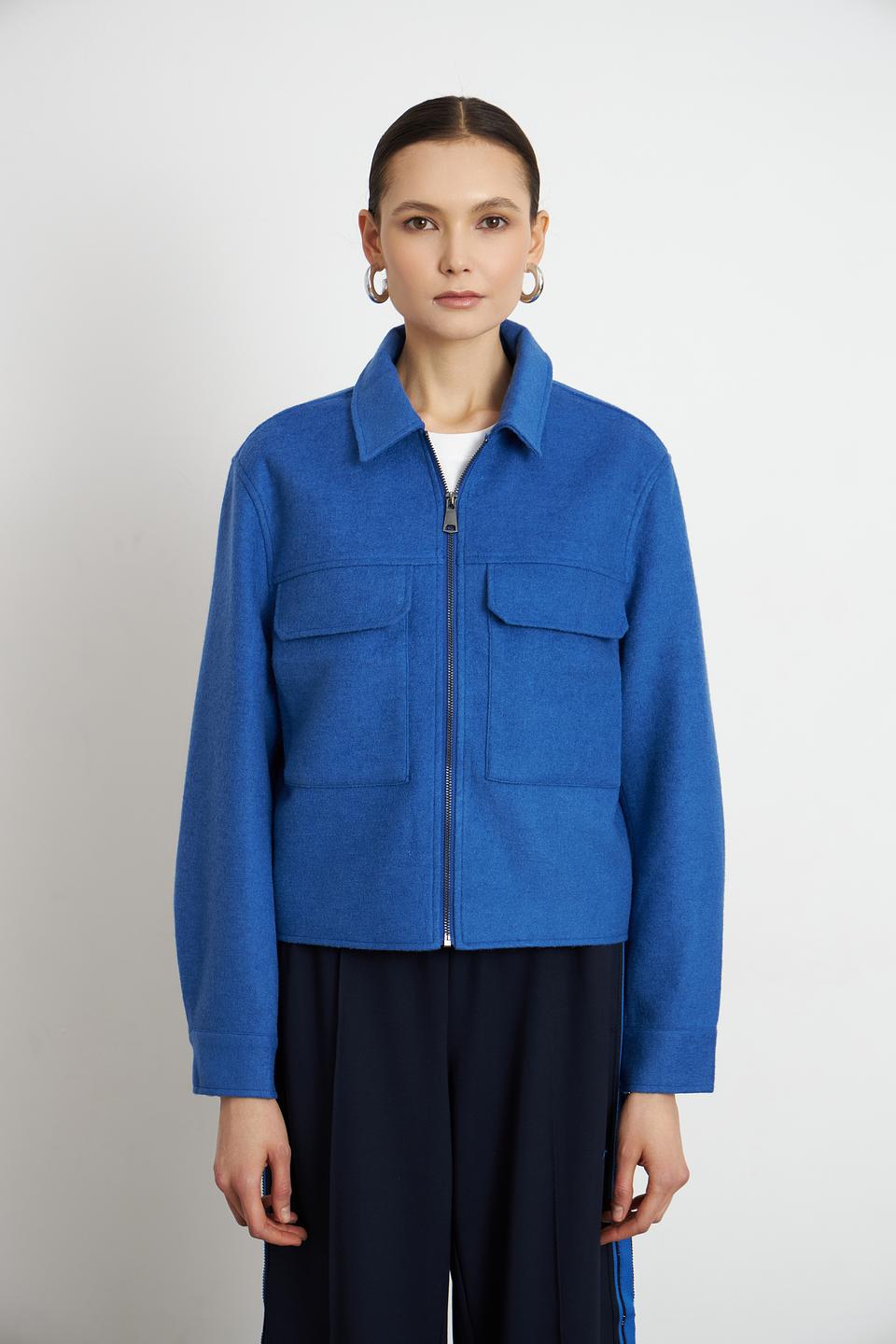 Жакет Lecomte синий приталенный