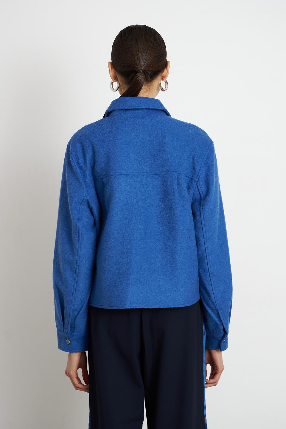 Жакет Lecomte синий приталенный