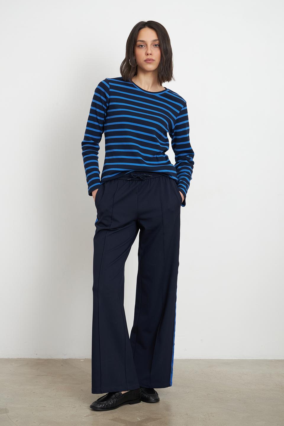 Футболка Lecomte в полоску синяя