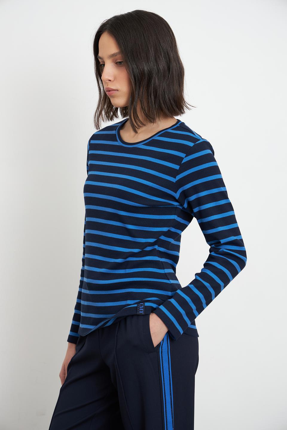 Футболка Lecomte в полоску синяя