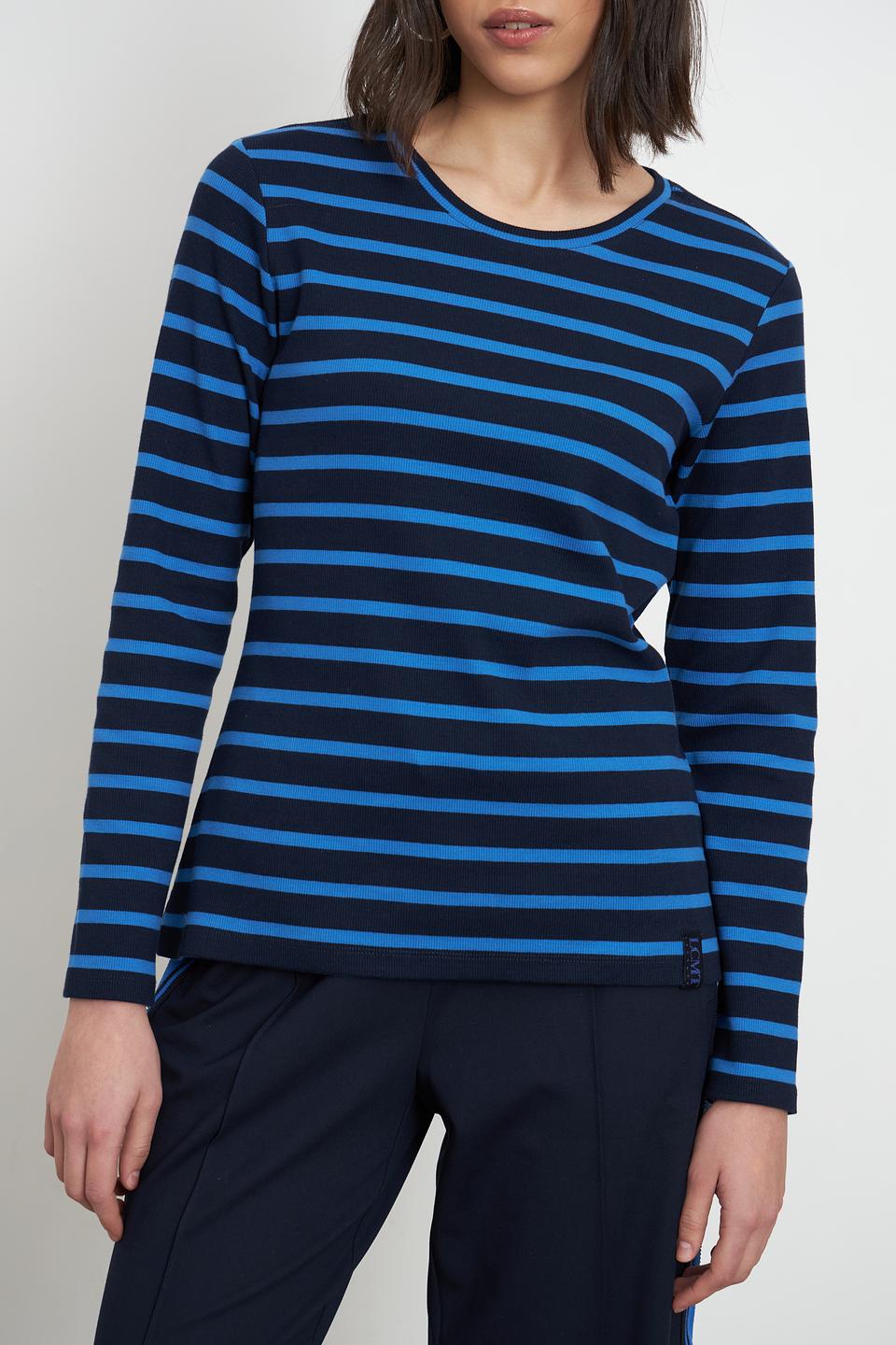 Футболка Lecomte в полоску синяя