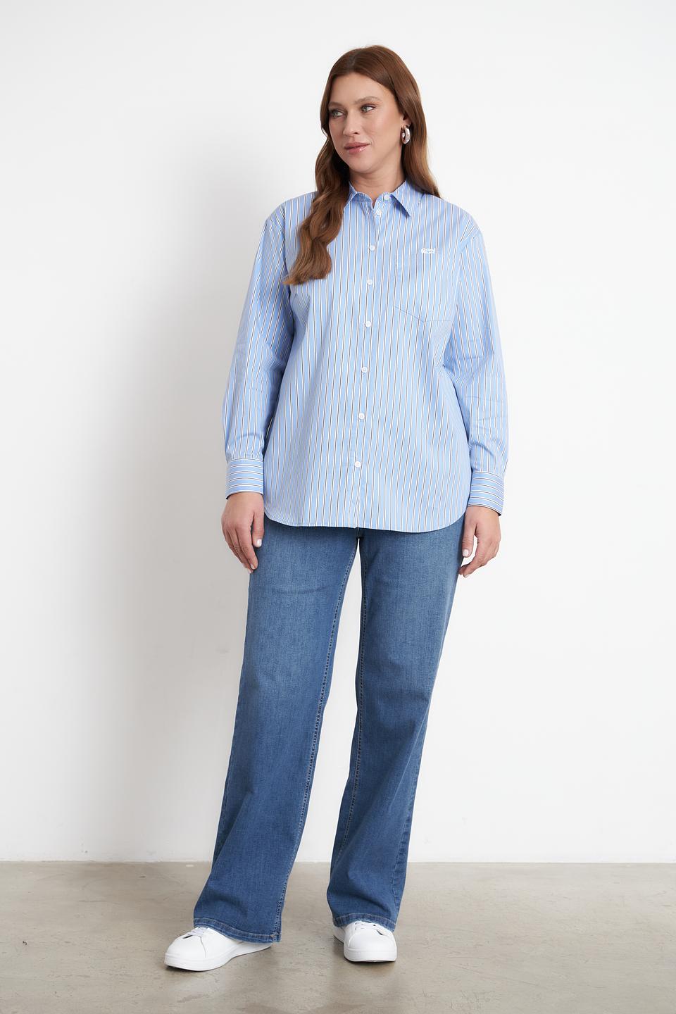 Блуза Rabe collection в полоску голубую