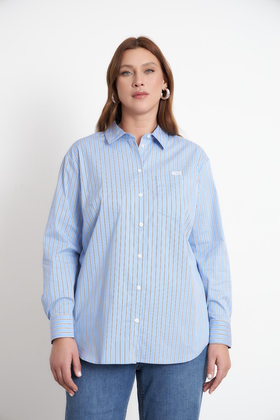 Блуза Rabe collection в полоску голубую