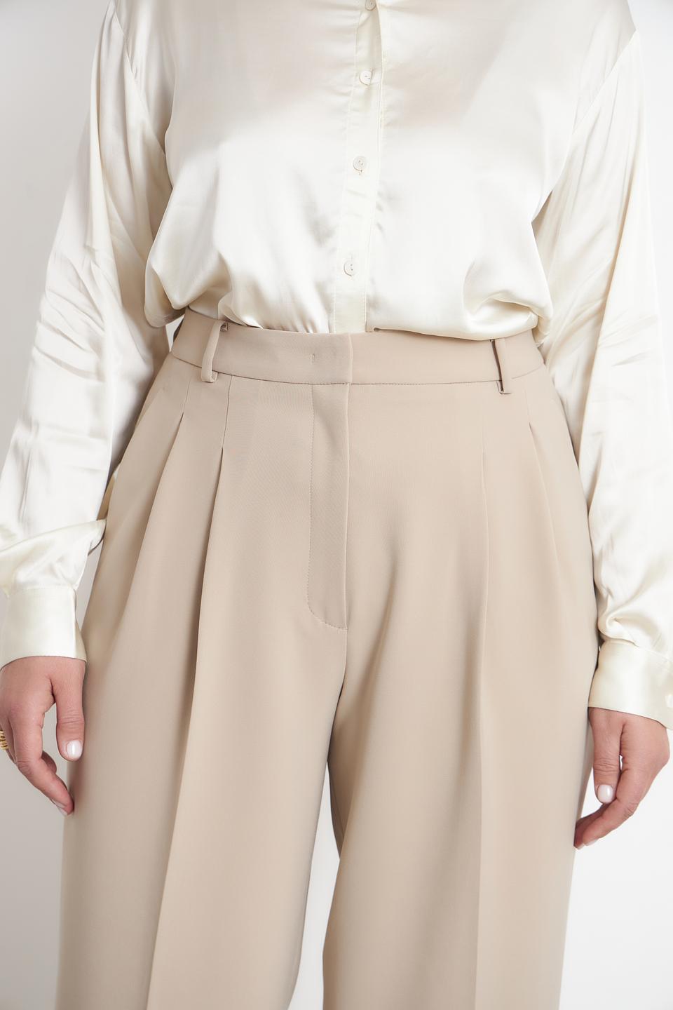 Брюки Cambio палаццо бежевые