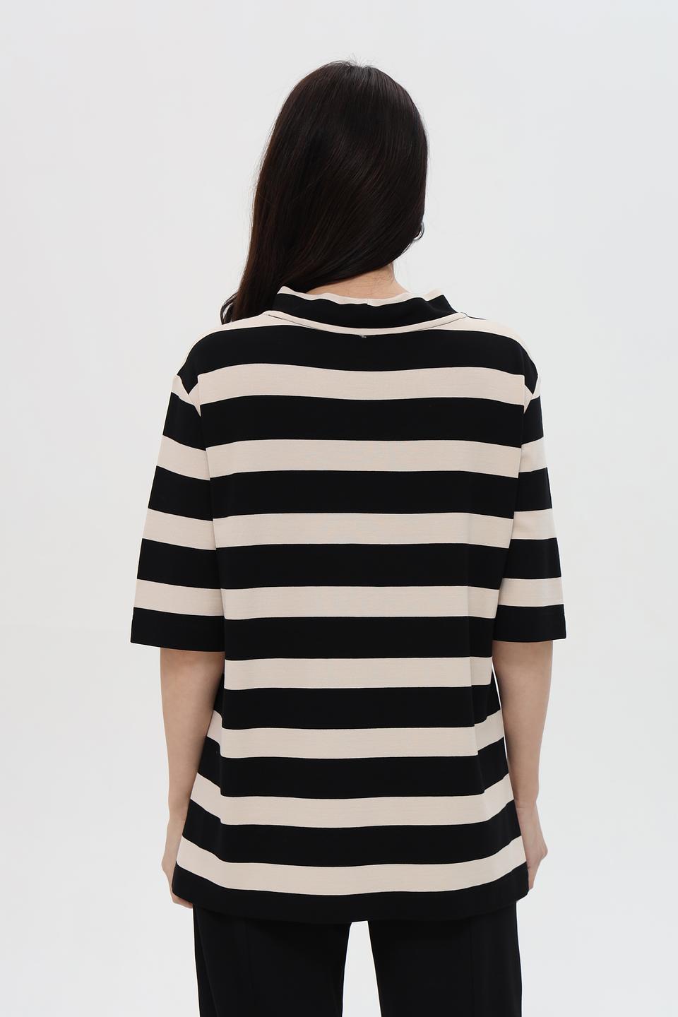 Футболка Pezzo в полоску с капюшоном