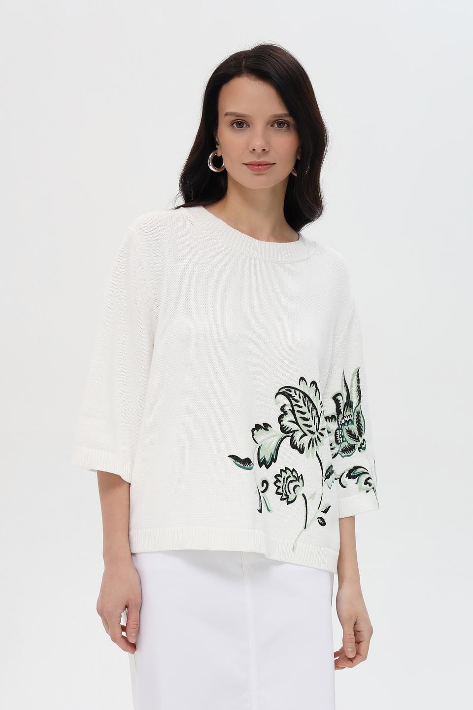 Пуловер Pezzo с цветочным принтом