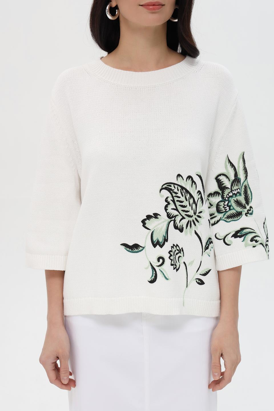 Пуловер Pezzo с цветочным принтом
