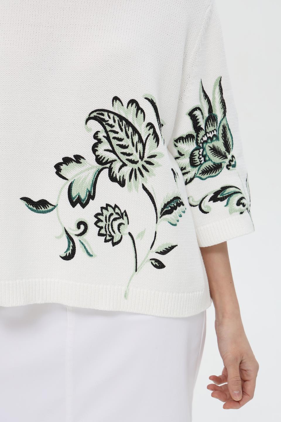 Пуловер Pezzo с цветочным принтом