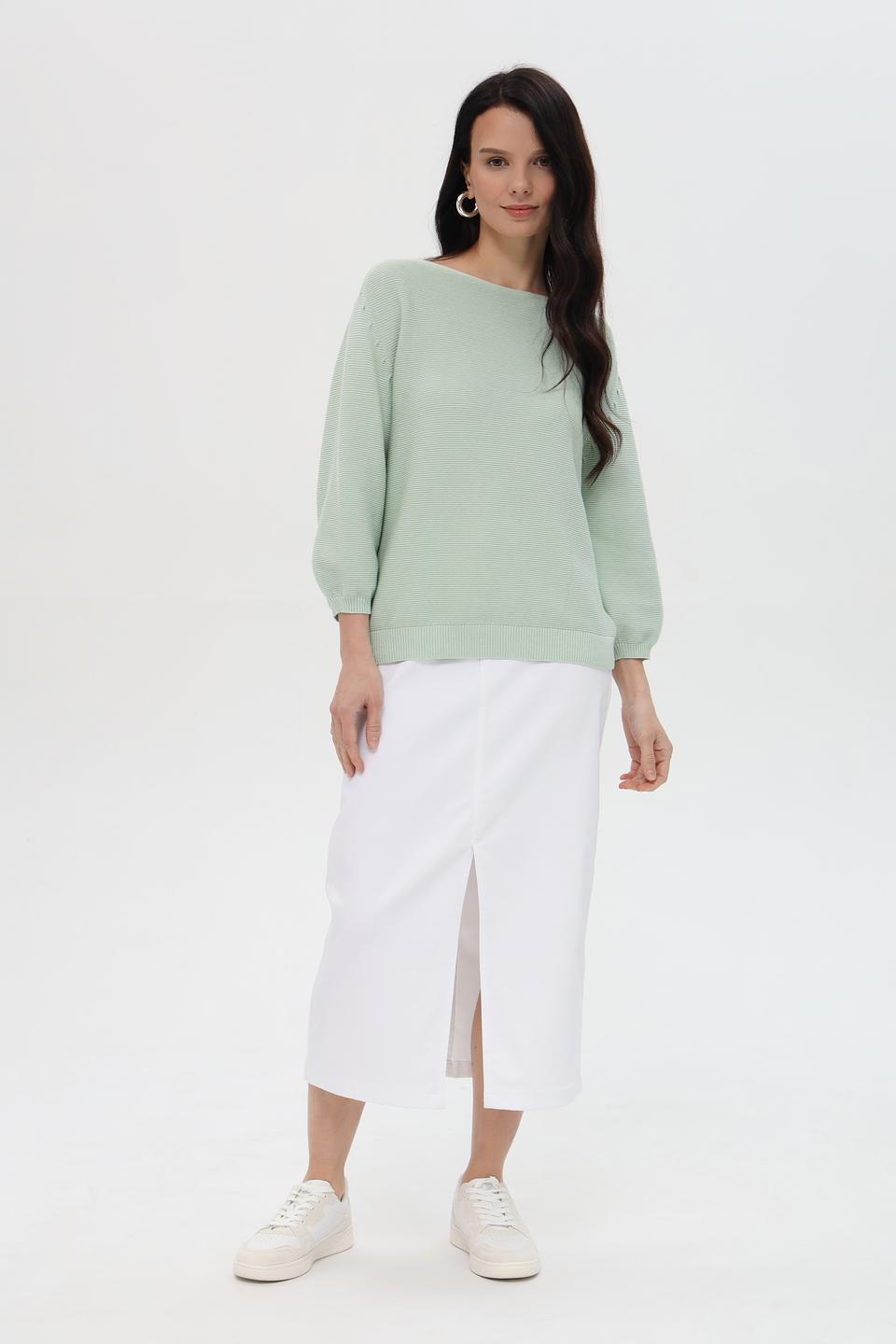 Пуловер Pezzo мятный с рукавом 3/4