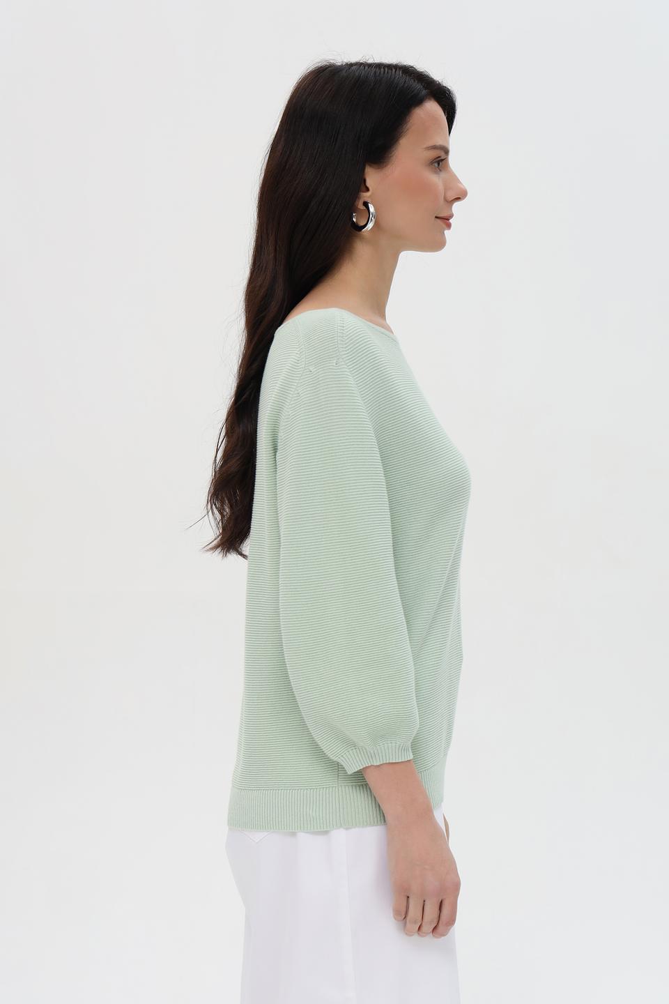 Пуловер Pezzo мятный с рукавом 3/4