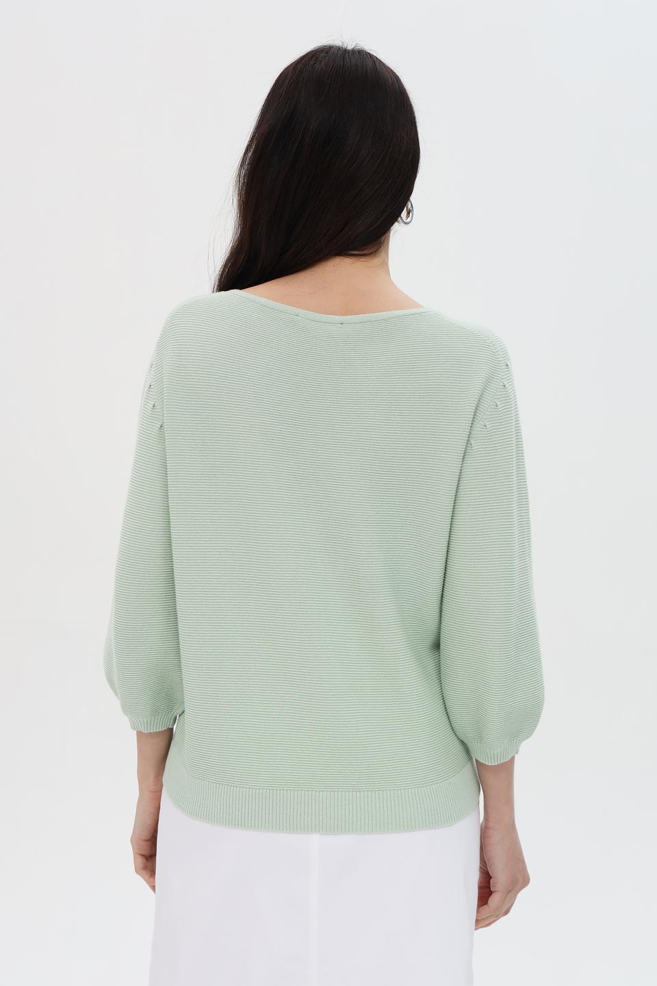 Пуловер Pezzo мятный с рукавом 3/4