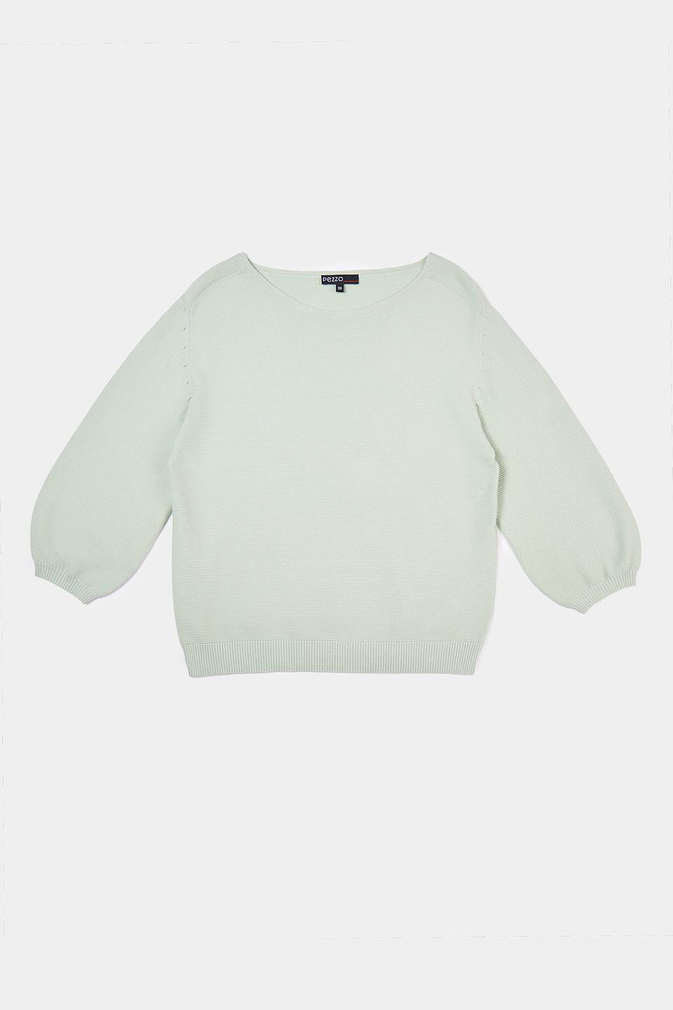 Пуловер Pezzo мятный с рукавом 3/4