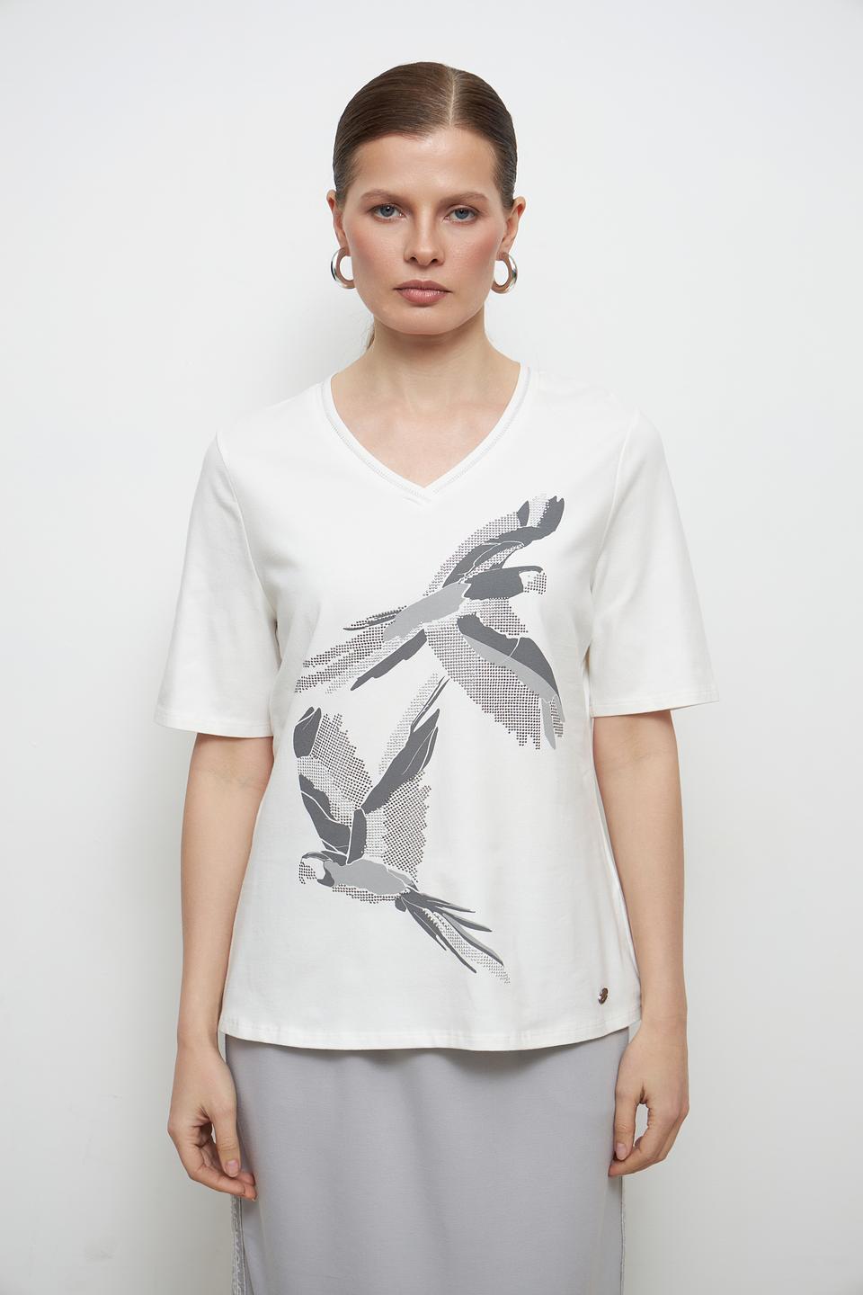 Футболка Lebek с принтом птиц