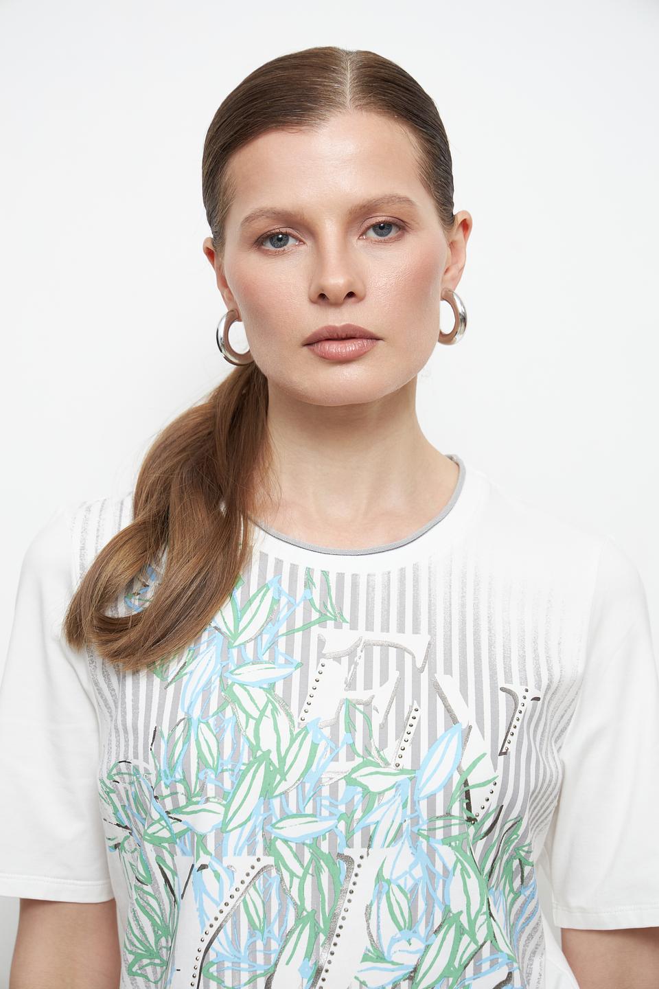 Футболка Lebek с цветочным принтом