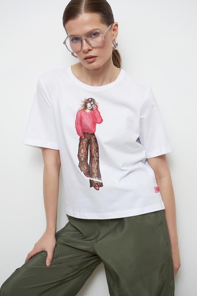 Футболка Lecomte с принтом