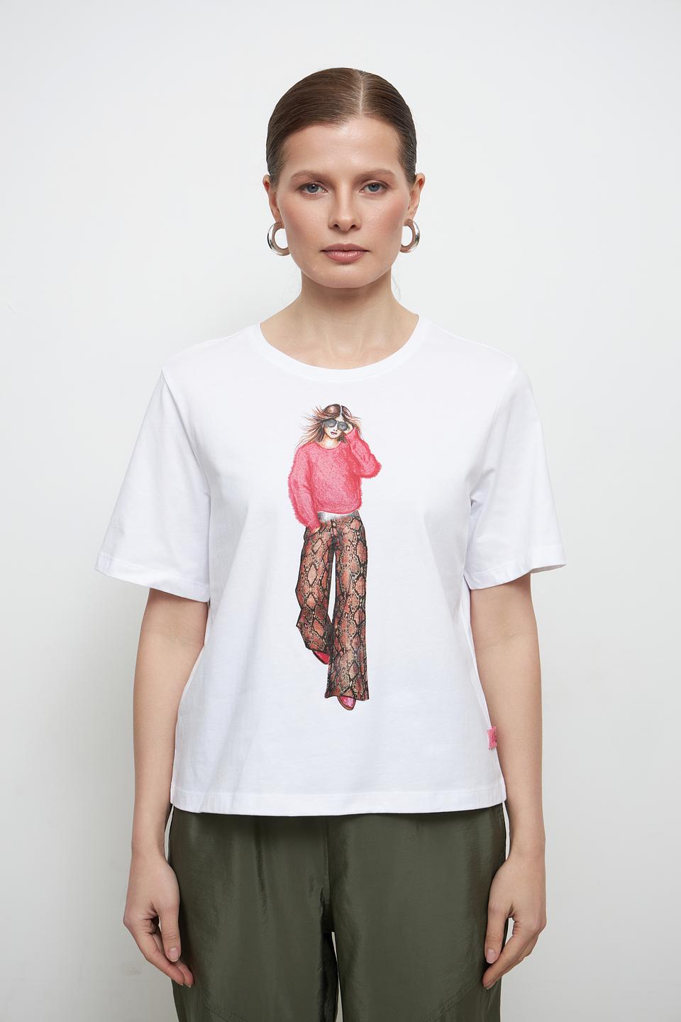 Футболка Lecomte с принтом