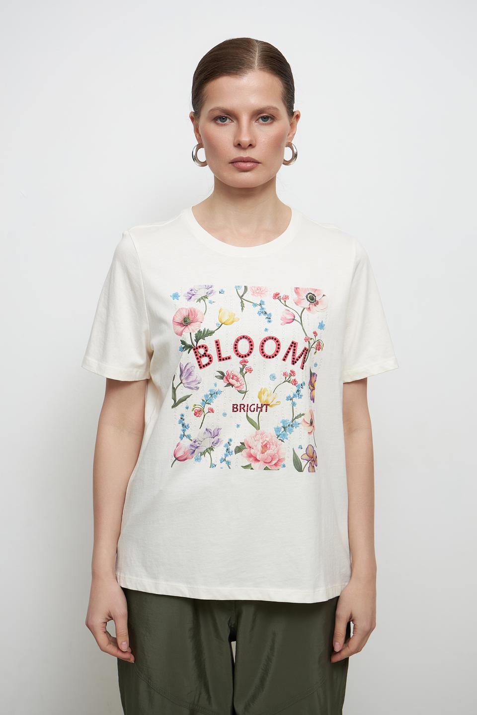 Футболка Oui с цветочным принтом