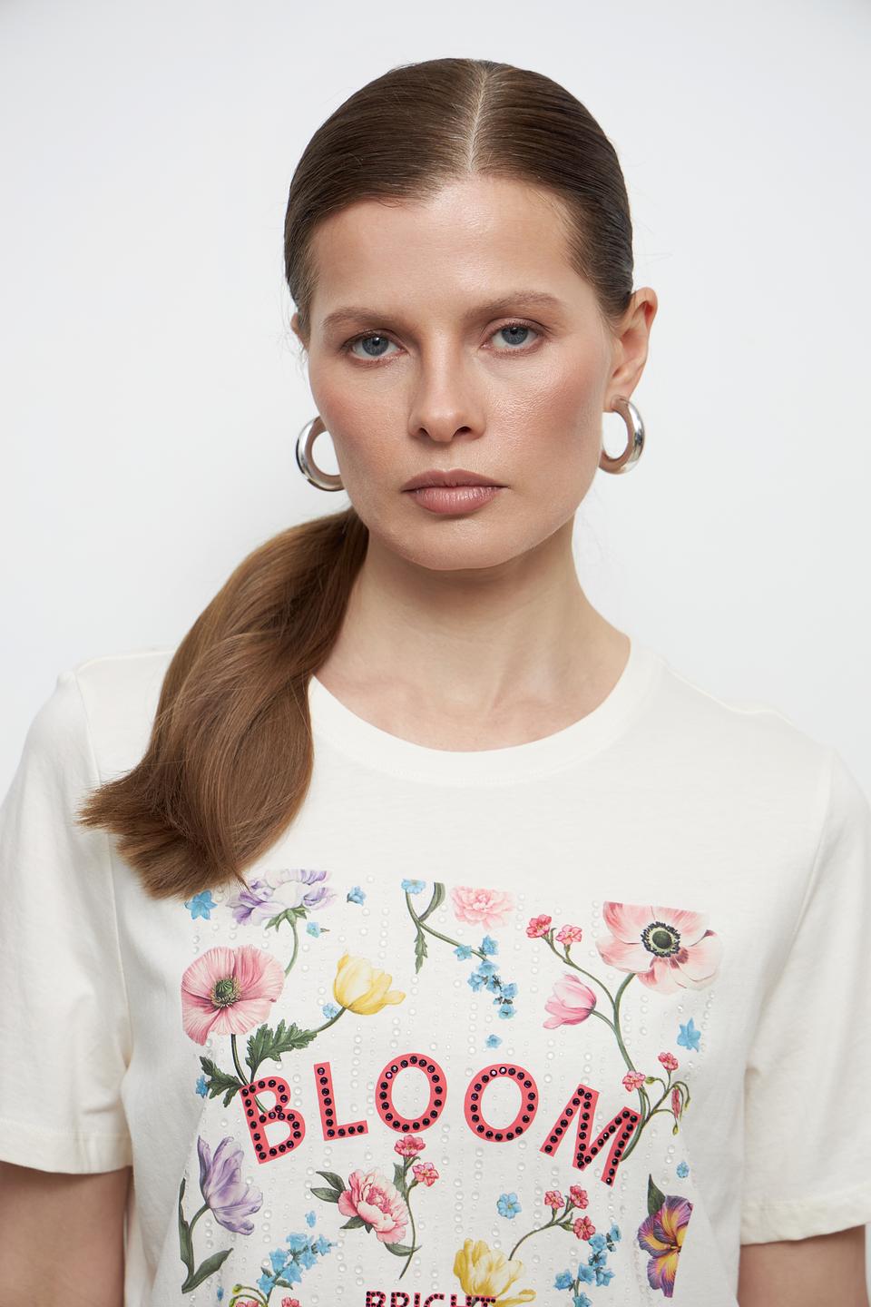 Футболка Oui с цветочным принтом