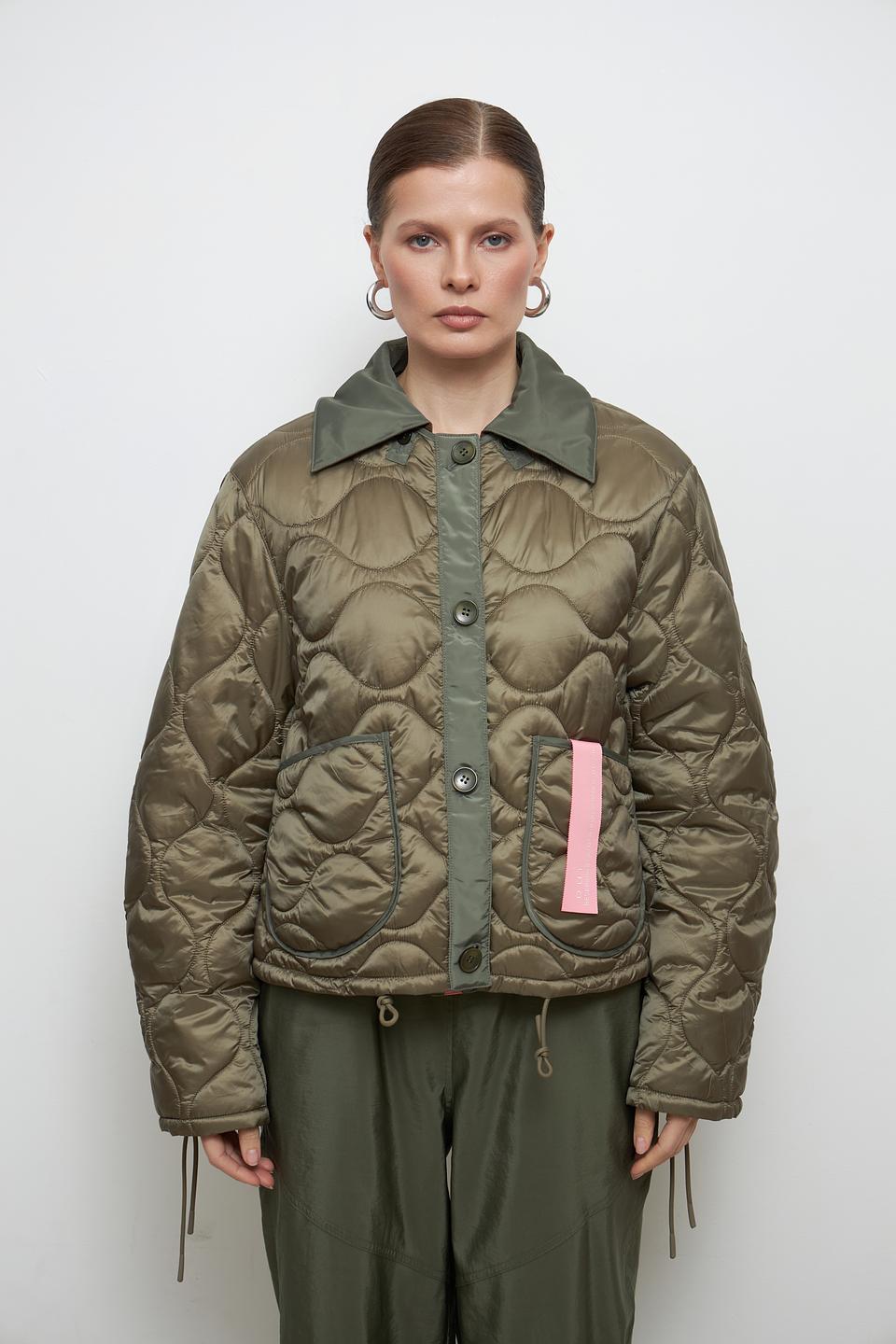 Куртка Oui стеганая хаки