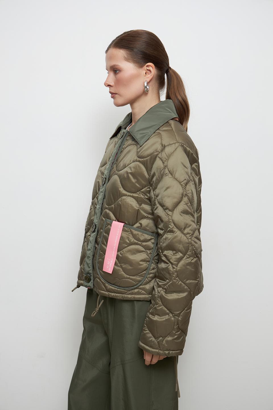 Куртка Oui стеганая хаки