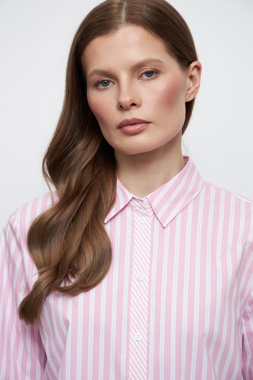 Блуза MORE and MORE в розовую полоску