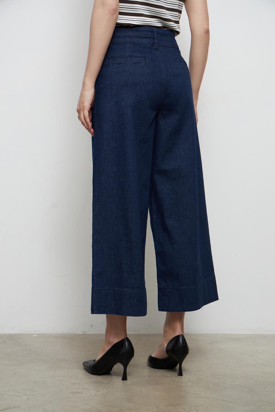 Брюки палаццо MORE and MORE синие
