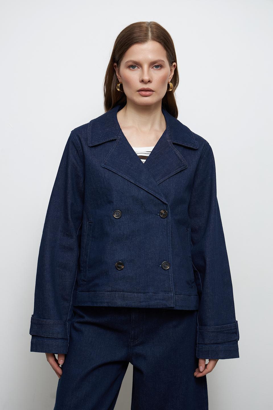 Жакет MORE and MORE джинсовый синий