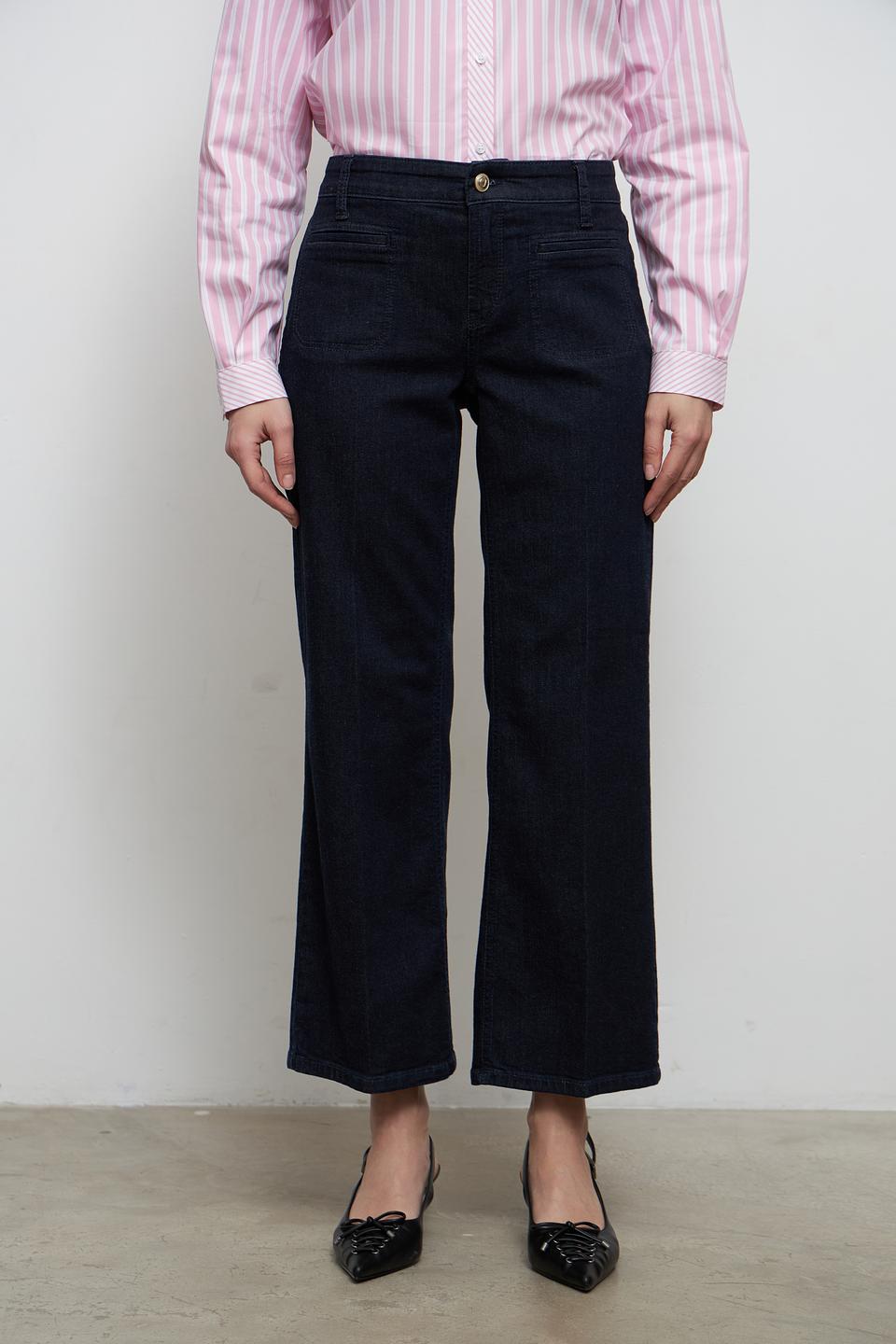 Джинсы Cambio клеш тёмно-синие