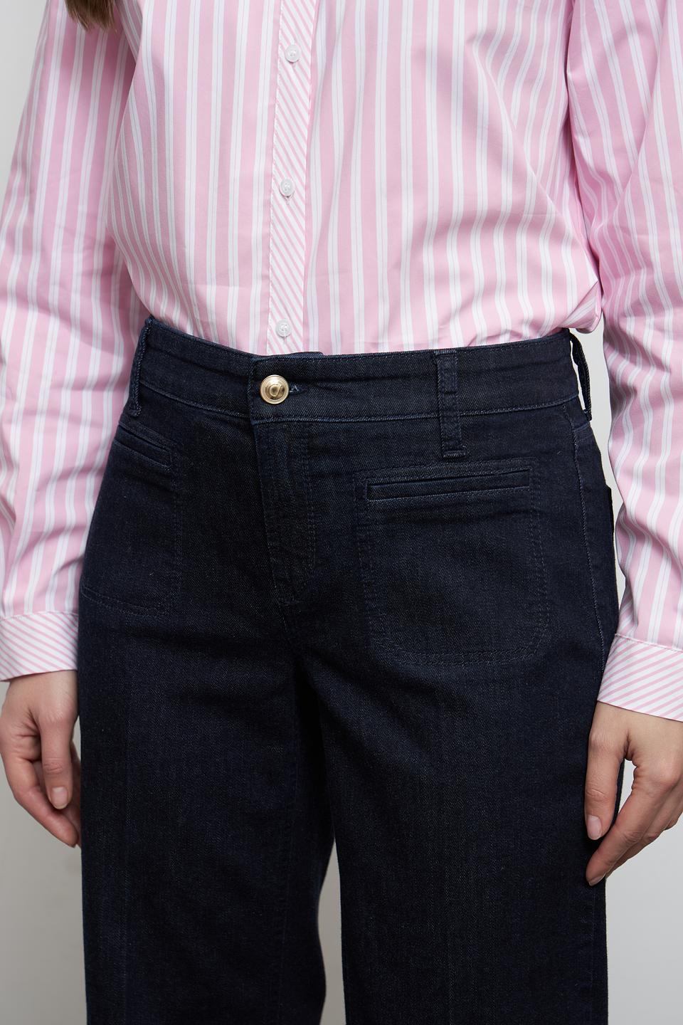 Джинсы Cambio клеш тёмно-синие