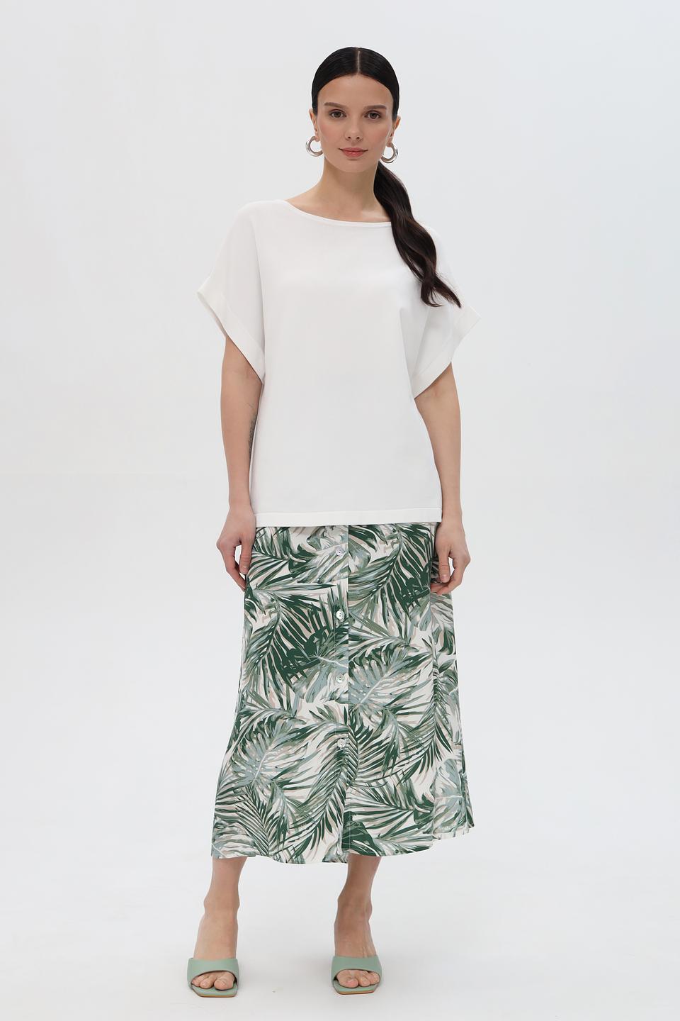 Пуловер Pezzo белый с коротким рукавом