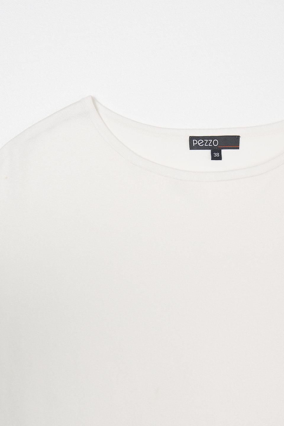 Пуловер Pezzo белый с коротким рукавом