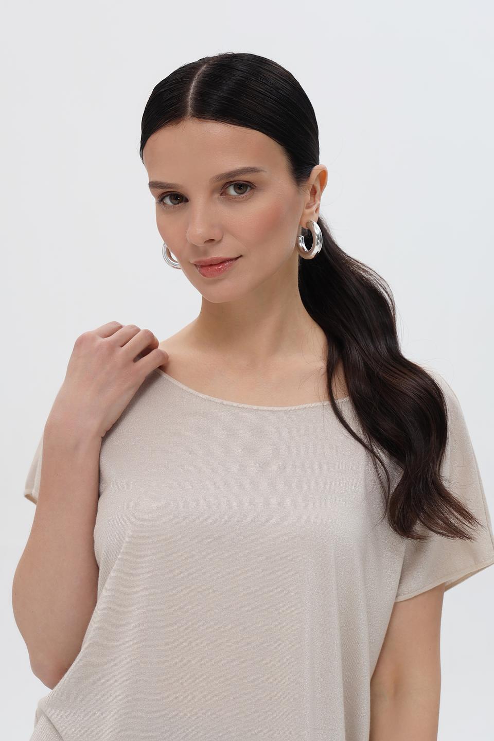 Футболка Pezzo бежевая с коротким рукавом